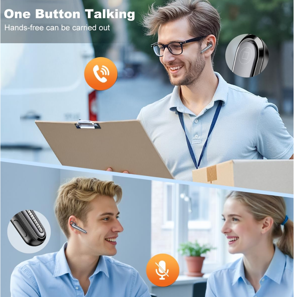 Dual ENC Mic Bluetooth Earpiece