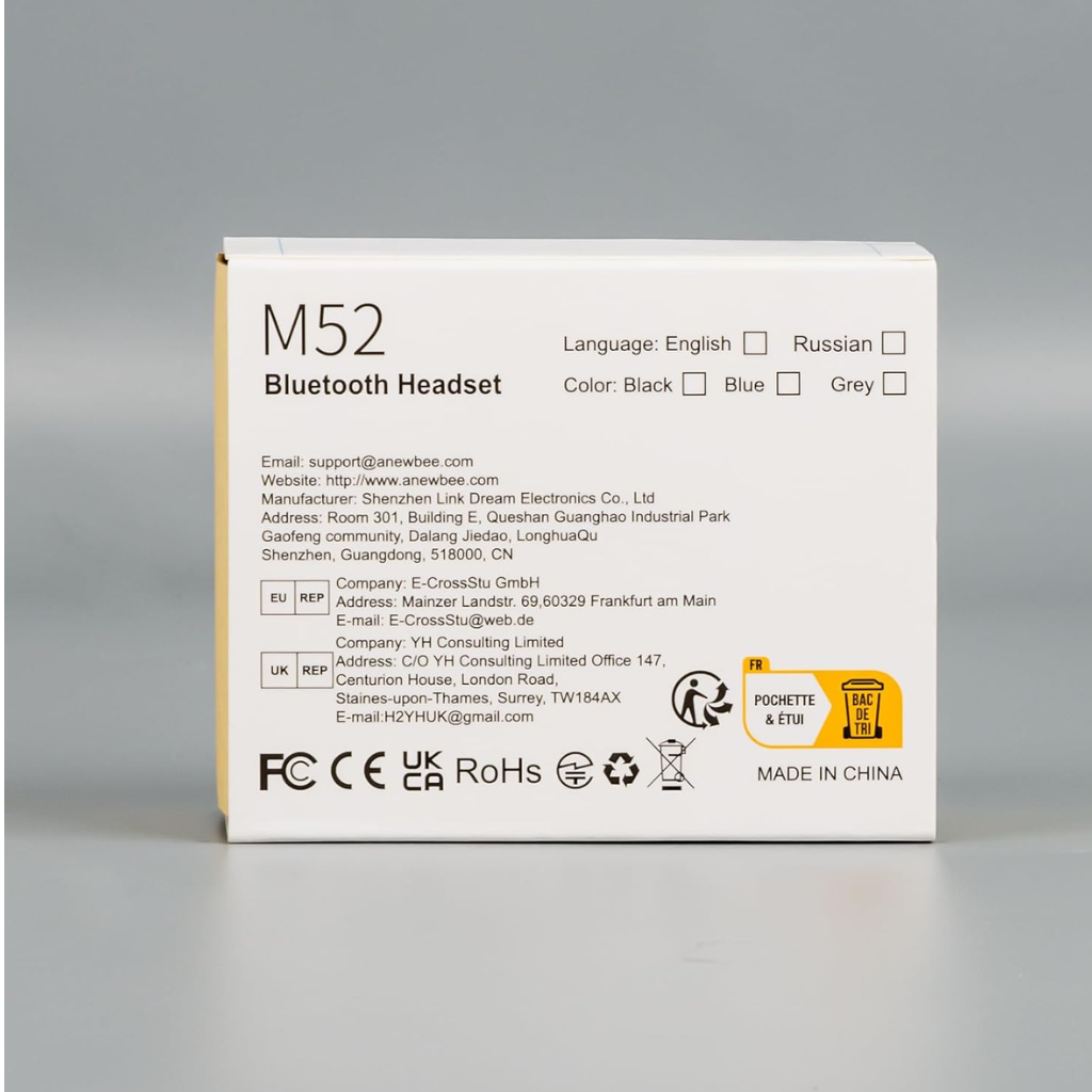 Dual ENC Mic Bluetooth Earpiece