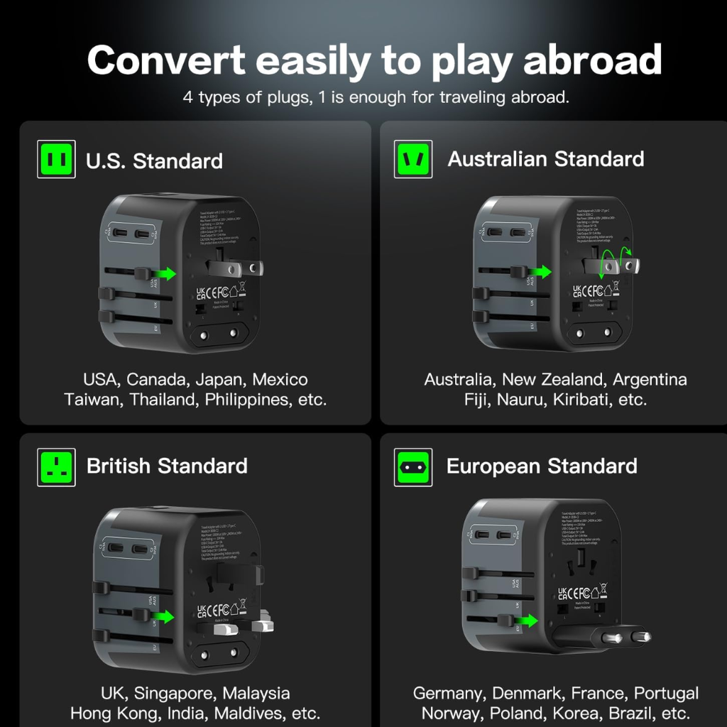 Universal Travel Adapter, International Travel Plug