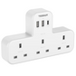 3 Way UK Multi Outlets Extender