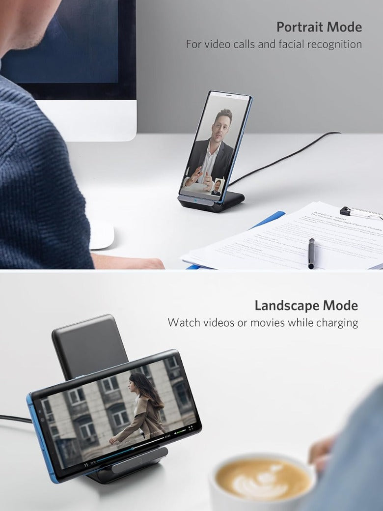 Anker Wireless Charger, PowerWave Stand, Qi-Certified for iPhone