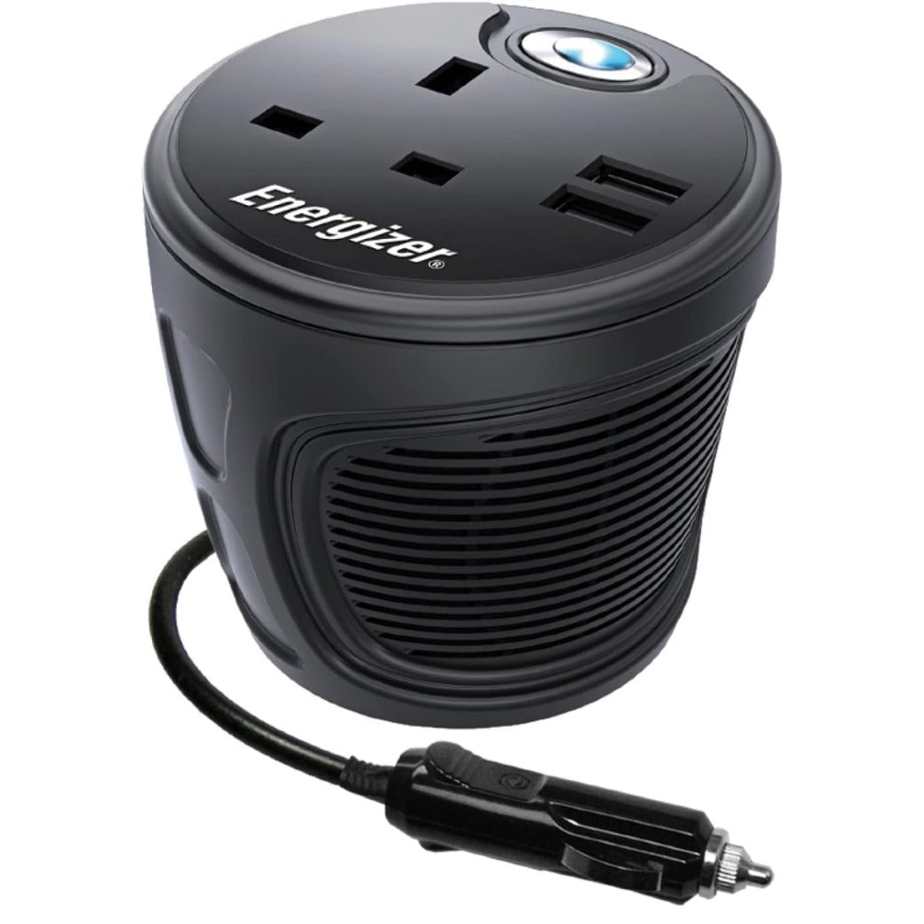 Energizer 120 Watt Power Inverter 12V to 240V, Modified Sine Wave Car Inverter, Dual USB Outlets & 240 Volts UK/British AC Outlet, Charge Your Tablet, Iphone, Ipad, Laptop, & ETC SGS CE Approved