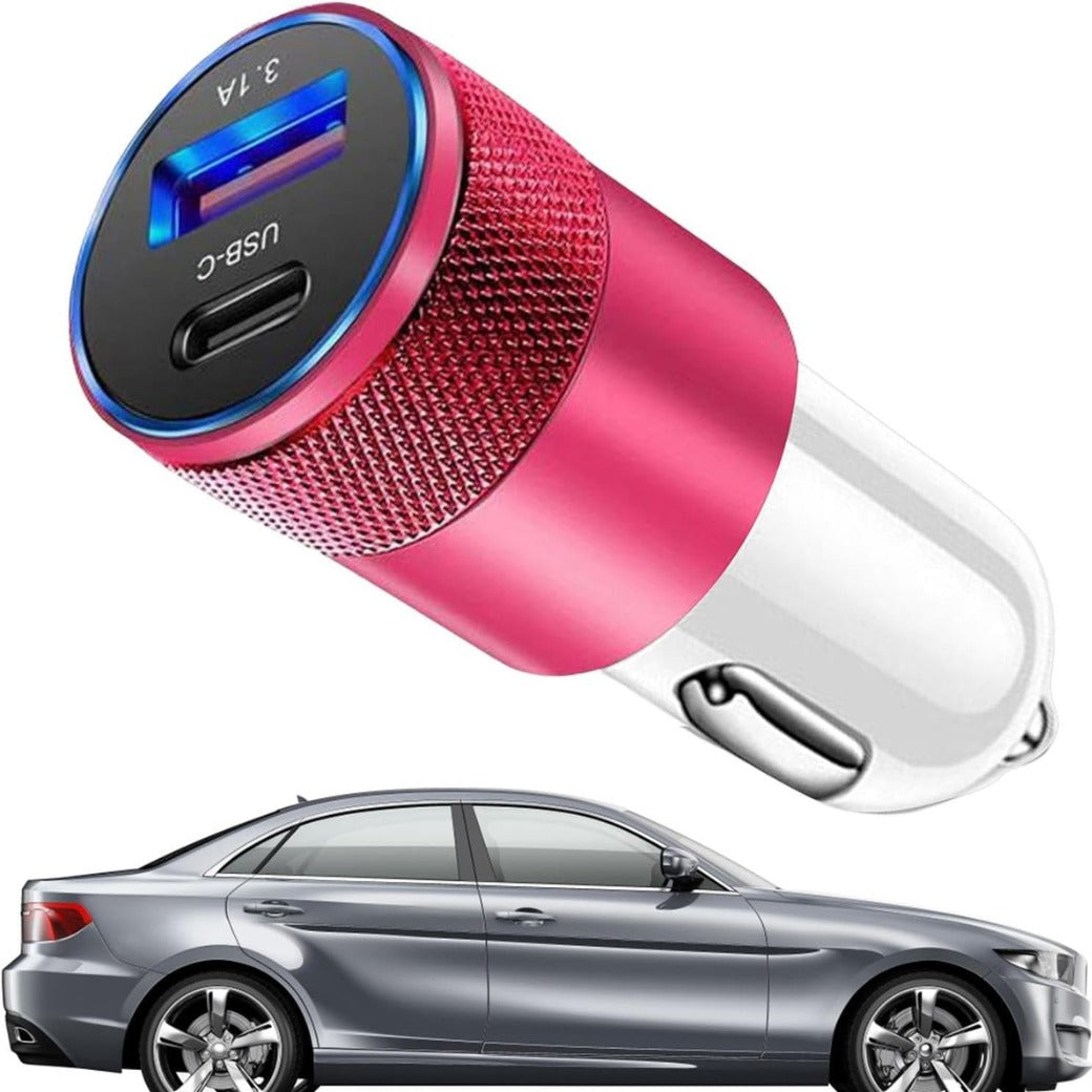 Car Phone Charger | Metal Car Phone Adapter Charger Plug In,Effective Car Charging Supplies for 3.1A USB+PD Computer Tablet Laptop Charging for Trucks, RVs, and