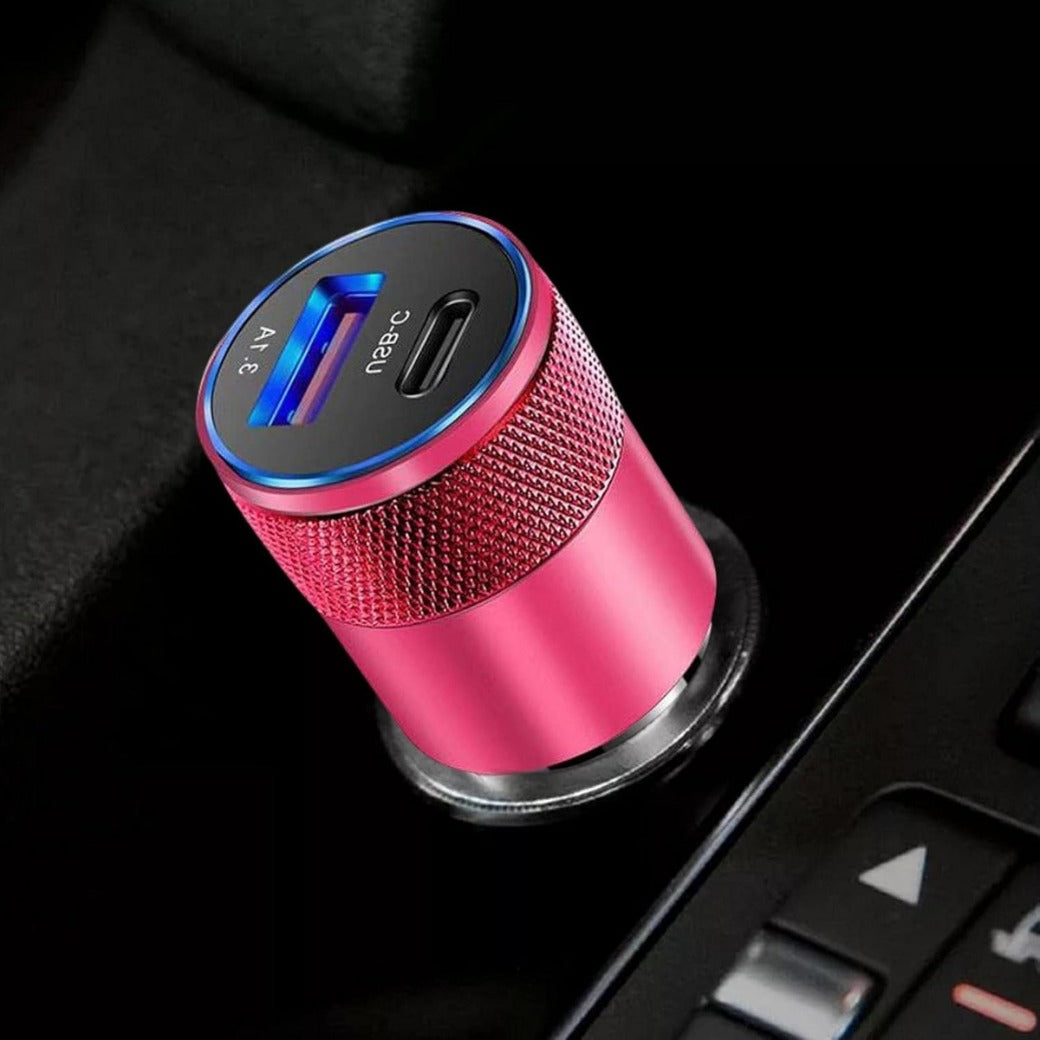 Car Phone Charger | Metal Car Phone Adapter Charger Plug In,Effective Car Charging Supplies for 3.1A USB+PD Computer Tablet Laptop Charging for Trucks, RVs, and