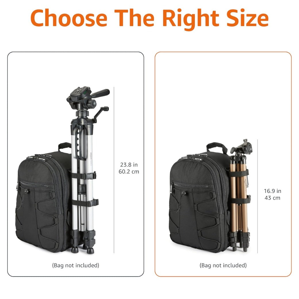 Amazon Basics 127 cm (50 Inch) Lightweight Tripod with Bag, Champagne