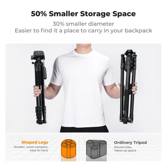 K&F CONCEPT 75" Travel Camera Tripod | Lightweight Tripod for DSLR, Mirrorless & Phone