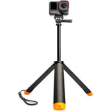 Camera 4-in-1 Floating Tripod Selfie Stick – Waterproof Telescopic Handle with Lanyard & Action Camera Mount – Compatible with GoPro, DJI Osmo, Insta360 & More