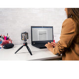 MTPIXIMII-B, PIXI Mini Camera Tripod with Handgrip for Compact System Cameras, for DSLR, Mirrorless, Video, Made in Italy, Technopolymer and Aluminium, Table Tripod, Black