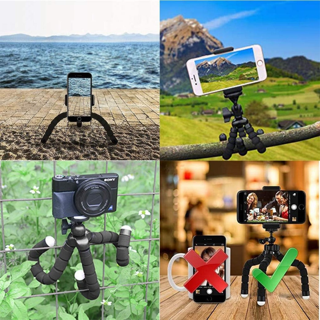 Mini Tabletop & Travel Tripods for Smartphone Phone Camera with Phone Mount 55mm-85mm Lightweight Cellphone Stand
