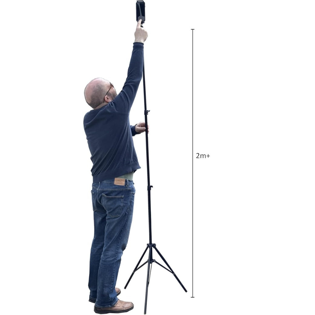 Phone Tablet Tripod by A2Z2U Group. Tripod Stand for Apple/Samsung/Huawei. Best for Phone or Tablet. Sturdy and Durable Stand Made from Metal and Plastic Backed Legs