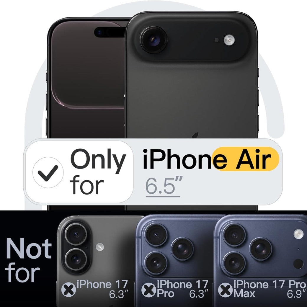 Magnetic Case for iPhone 17 Air Compatible with MagSafe, Camera Lens Full Protection, Soft TPU Protective Phone Cover with Matte Finish, Shockproof, 6.5-Inch Display (Black)