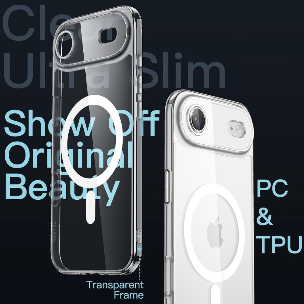 Magnetic Slim Case for iPhone 17 Air Compatible with MagSafe, Camera Lens Full Protection, Ultra-Thin Lightweight Clear Minimalist Protective Phone Cover, 6.5-Inch Display (Clear)