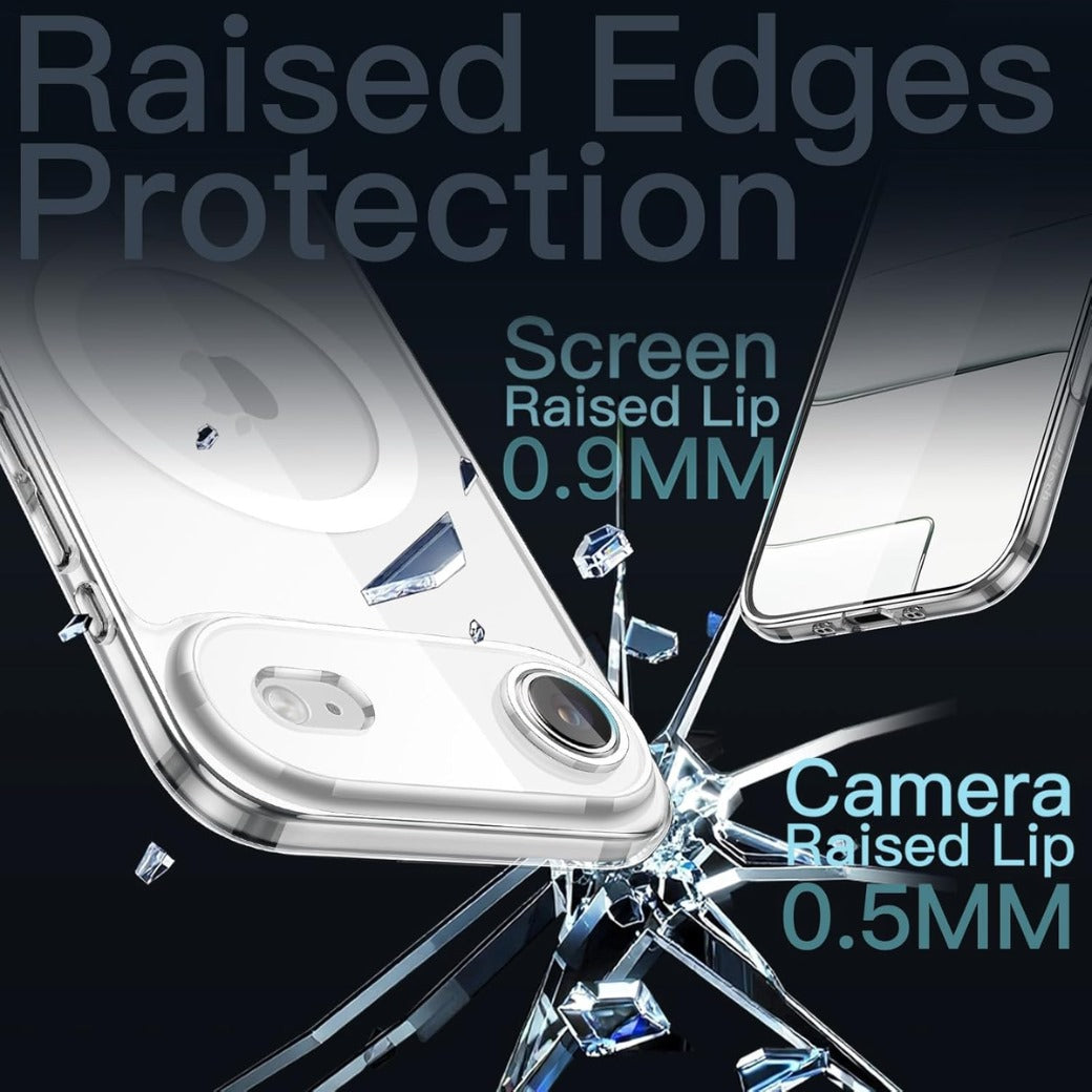 Magnetic Slim Case for iPhone 17 Air Compatible with MagSafe, Camera Lens Full Protection, Ultra-Thin Lightweight Clear Minimalist Protective Phone Cover, 6.5-Inch Display (Clear)