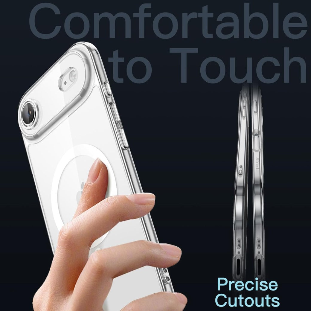Magnetic Slim Case for iPhone 17 Air Compatible with MagSafe, Camera Lens Full Protection, Ultra-Thin Lightweight Clear Minimalist Protective Phone Cover, 6.5-Inch Display (Clear)