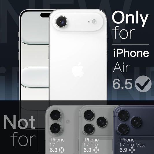 Magnetic Slim Case for iPhone 17 Air Compatible with MagSafe, Camera Lens Full Protection, Ultra-Thin Lightweight Clear Minimalist Protective Phone Cover, 6.5-Inch Display (Clear)