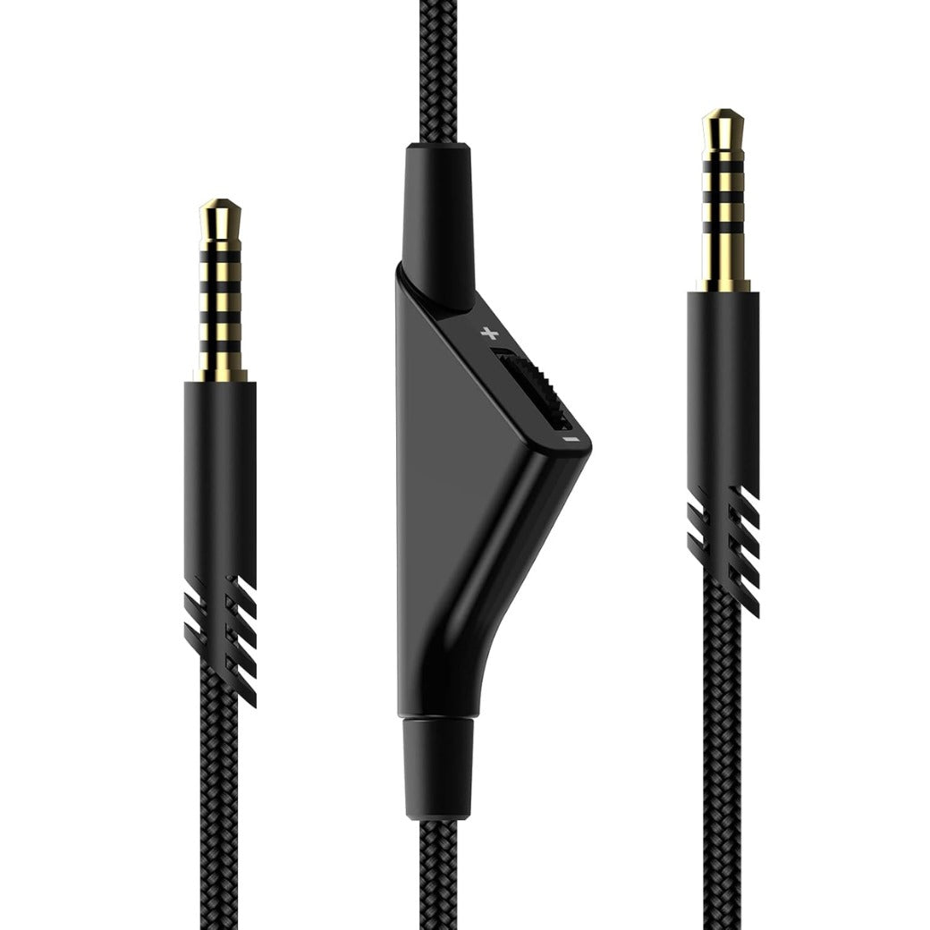Replacement for Astro A40 Cord, A10 Headset Cable Braided Wire, 6.5 Feet/2.0 M Volume Control Cable Compatible with Astro A40TR/A40/A10 Gaming Headsets Cord (Black)