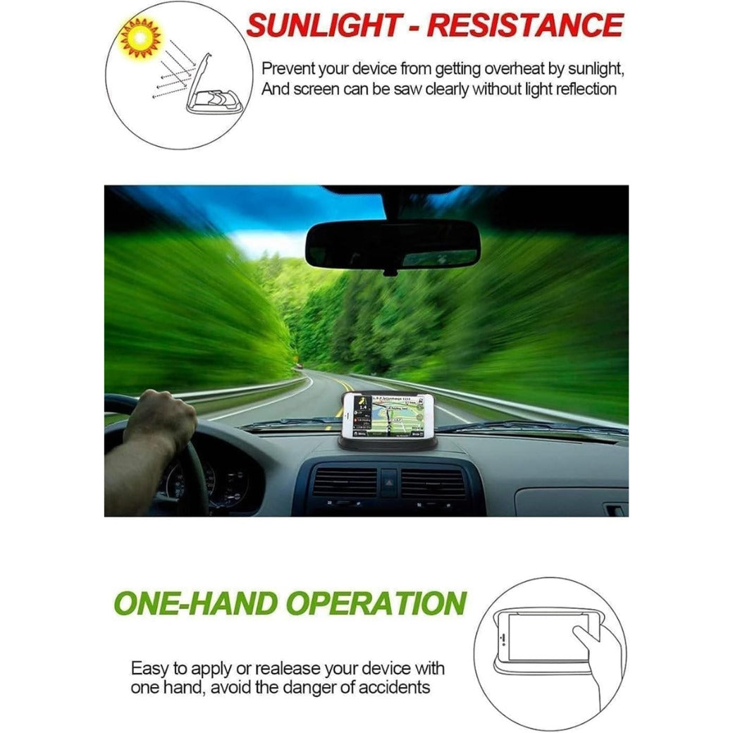 Car Mobile Phone Holder Cradles, Universal Mobile Phone Holder for Car Mount Dashboard Holder Fit for 3 to 6.8 inch Devices Compatible for iPhone, Samsung S22, S21, Huawei, GPS Devices