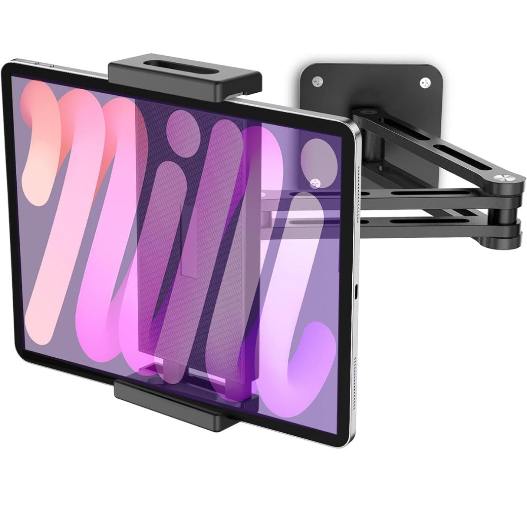 Tablet Wall Mount Holder, 360° Rotation Adjustable iPad Wall Holder, with Aluminum Extendable Arm Adjustable for iPad Mini/Air/Pro/Galaxy Tab/Kindle/Switch, All 4.9"-13" Phones & Tablets