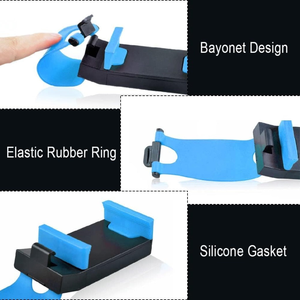 Car Steering Wheel Phone Mount, Blue, Portable Electronic Device Mount, Compatible with iPhone and Samsung (Blue)