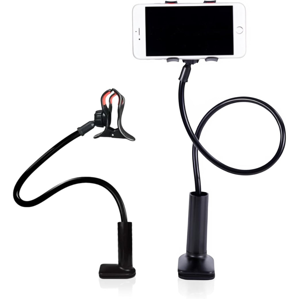 Gooseneck Phone Holder for Bed – 360° Adjustable Flexible Long Arm Stand with Sturdy Clip for Desk Secret Santa Present – Compatible with iPhone, Samsung & More