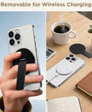 Magnetic Phone Stand, Phone Holder with Kickstand, 3 in 1 Metal Holder for Hand,Compatible with iPhone 12/13/14/15/16 Series,Black