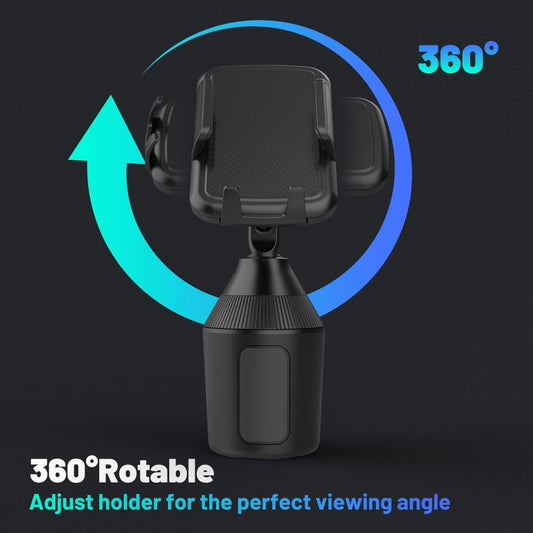 SEEKONE Universal Car Phone Holder Cup Holder Cell Phone Mount with Three-Side Grips and One-Touch Design Compatible with All Smart Phone