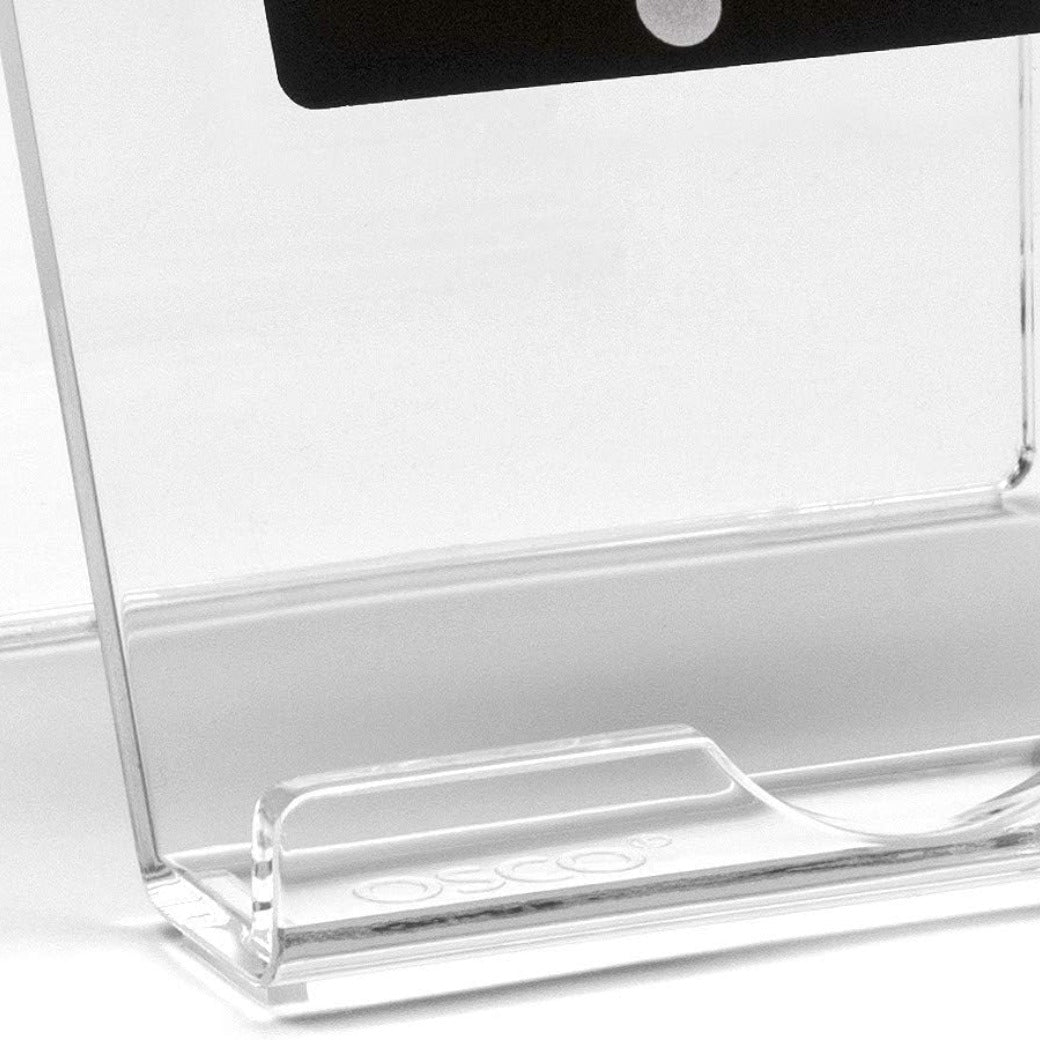 Clear Acrylic Smartphone Dock Stand, Elegant Desk & Bedside Holder with Glass-Look Finish, Universal Mobile Compatibility, Non-Slip Feet, Compact 9×8.5×7.2 cm