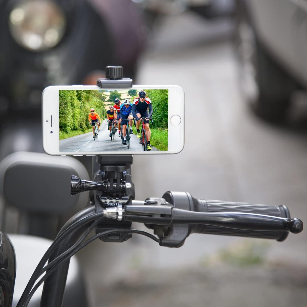 Phone Holder Desk Gooseneck Mount, Cell Phone Clamp Clip for Pole, Mobile Phone Mount Stand, Compatible for iPhone 16 Plus Phone 15 Pro Xs Max XR X 8 7 6 6s Plus and Other 4-7'' Device