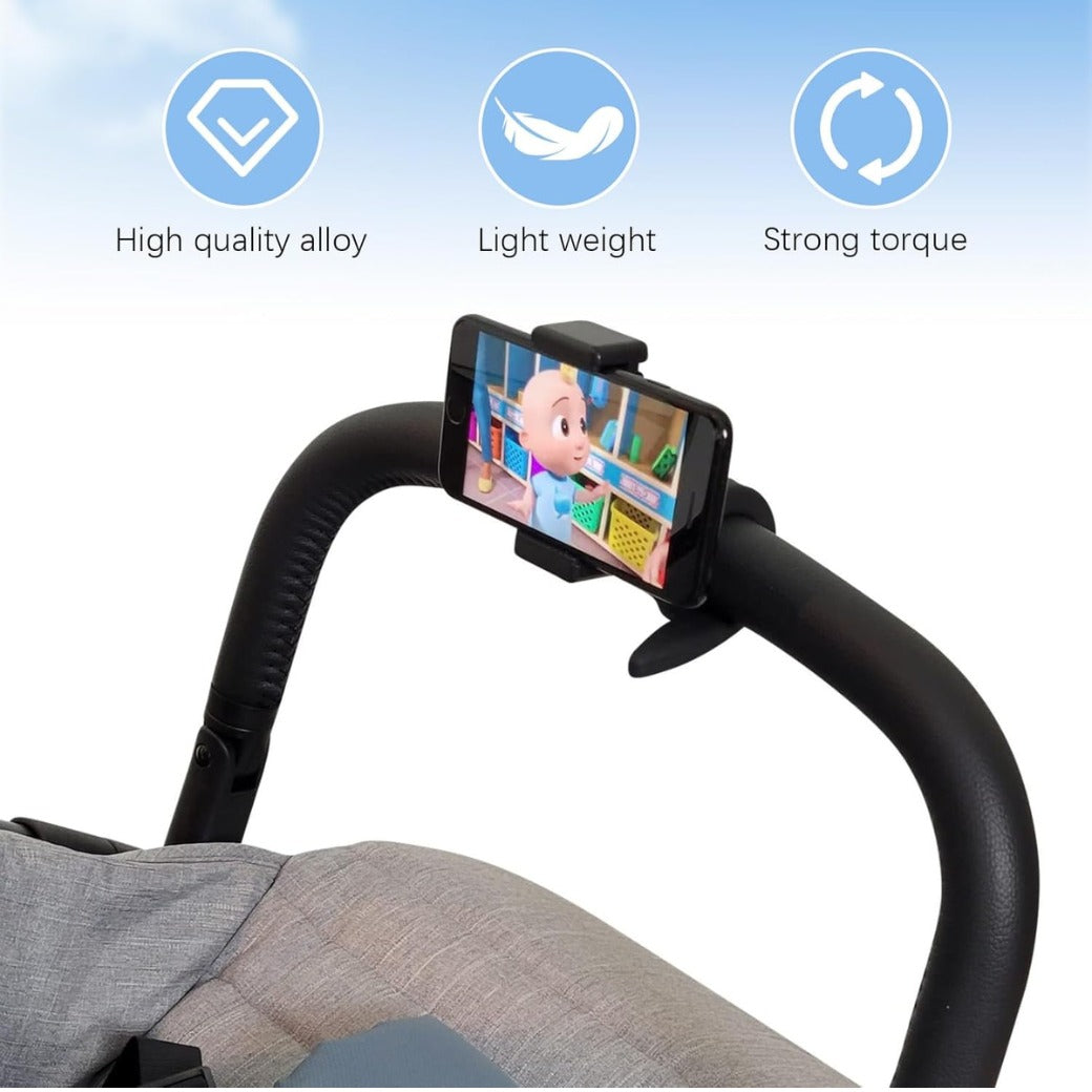 Phone Holder Gooseneck, Universal Lazy Phone Stand Clip 360° Rotating Adjustable Hands-Free for Bed Desk and Kitchen, Phone Stand Clamp Fit for All Smartphones（Black