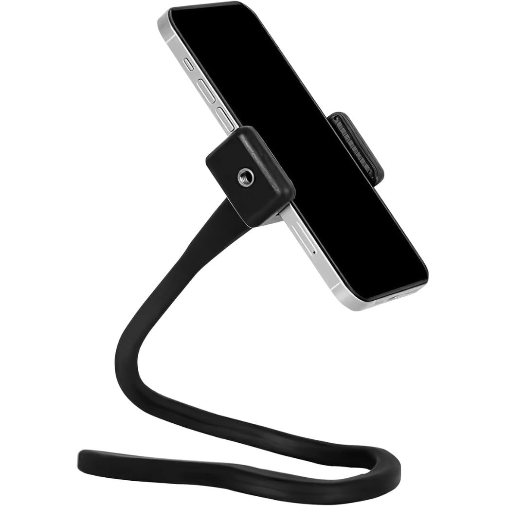 Phone Holder Gooseneck, Universal Lazy Phone Stand Clip 360° Rotating Adjustable Hands-Free for Bed Desk and Kitchen, Phone Stand Clamp Fit for All Smartphones（Black