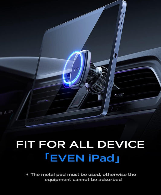 LISEN Magnetic Phone Holder for Cars, [Ultra Magnet] Car Phone Holder Magnetic for Air Vent [Metal Hook], Magnet Phone Mount Compatible With iPhone 16 Pro Max 15 14 13 12, Galaxy S25 Ultra