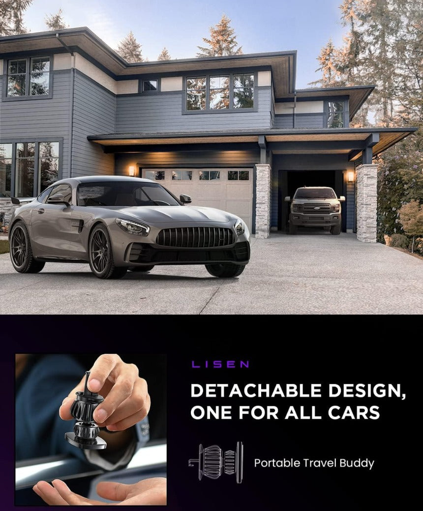 LISEN Magnetic Phone Holder for Cars, [Ultra Magnet] Car Phone Holder Magnetic for Air Vent [Metal Hook], Magnet Phone Mount Compatible With iPhone 16 Pro Max 15 14 13 12, Galaxy S25 Ultra