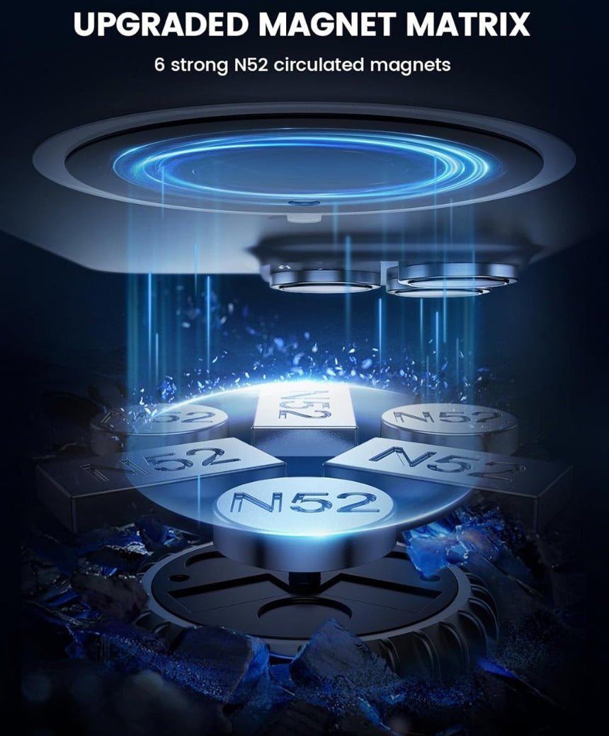 Magnetic Car Phone Holder Vent 2025 Upgrade 6X N52 Strong Magnets, Universal Mobile Phone Mount Hook, 360 Rotating Air Vent Cradle for iPhone, Samsung, Huawei, All Smartphones & Tablets