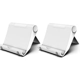 2 Pack Mobile Phone Stand Holder for Desk Adjustable Compatible with iPhone 13 12 Pro Max 11 SE XS XR 8 Plus 6 7 Samsung Galaxy Note20 S20 S10 S9 S8 Cell phone Holder Foldable (White)