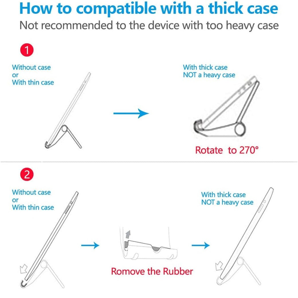 2 Pack Mobile Phone Stand Holder for Desk Adjustable Compatible with iPhone 13 12 Pro Max 11 SE XS XR 8 Plus 6 7 Samsung Galaxy Note20 S20 S10 S9 S8 Cell phone Holder Foldable (White)