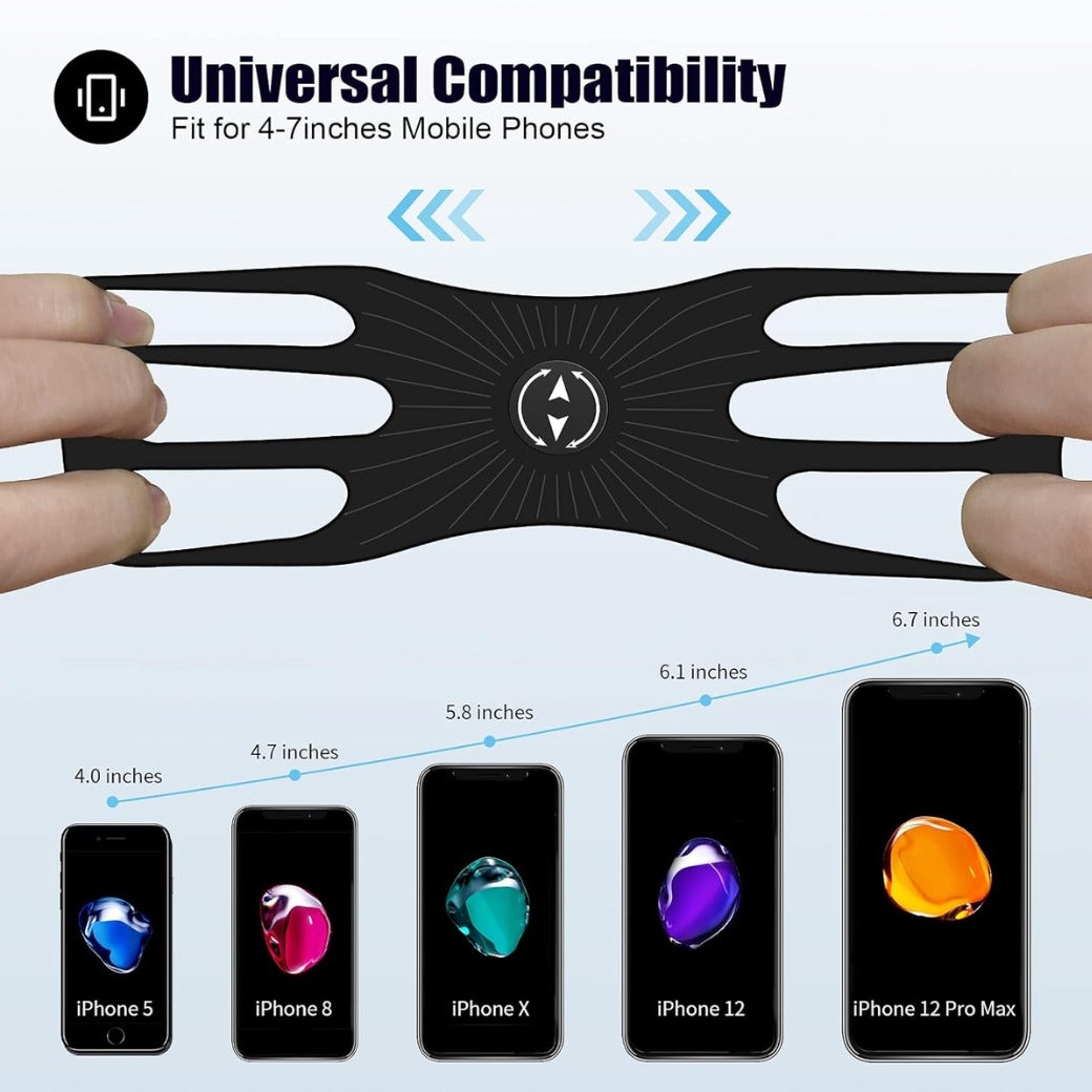 Bike Phone Holder, Universal Bicycle Motorcycle Cell Phone mount, 360° Rotatable Adjustable Bike Phone Mount Compatible for 4" to 6.7" Smartphones