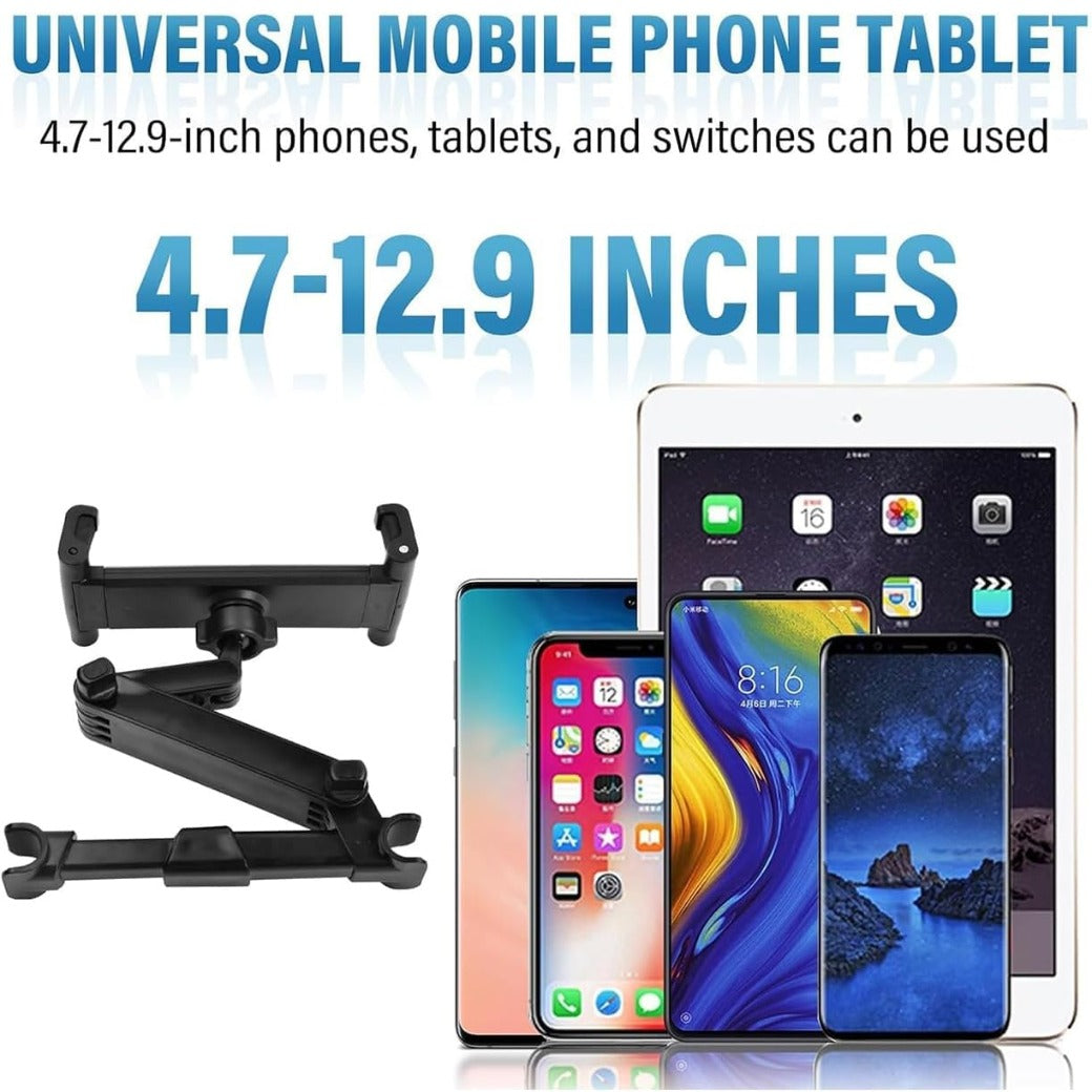Car Headrest Mount, 360° Adjustable Car Backseat Mount, Headrest Tablet Mount for kids, adults, Universal Tablets holder for 5.5" - 12.9" iPad, Samsung, Switch, Kindle, Cellphone