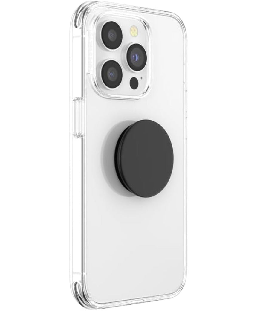 Phone Grip with Expanding Kickstand, Adhesive Grip - Black