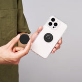 Phone Grip with Expanding Kickstand, Adhesive Grip - Black