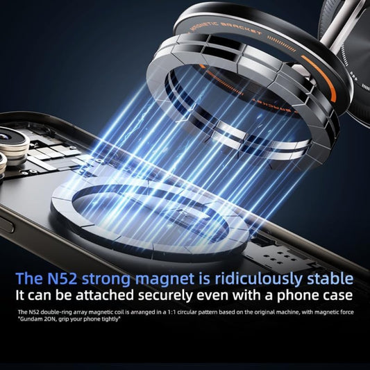 2026 Upgraded Vacuum Magnetic Phone Holder for Car, 360° Rotatable Suction Mount, Foldable & Adjustable for Car/Gym/Smooth Surface, Phone Holder with 3 Extra Rings for iPhone 17 16 15 14 13 & Android