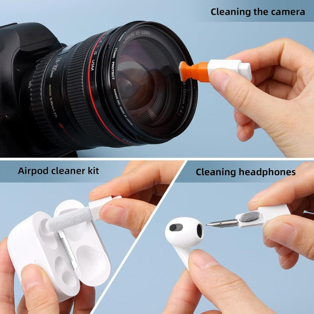 Keyboard Cleaner Laptop Cleaning kit, All-in-One Computer Laptop Cleaner, Multi-Function Keyboard Cleaning kit Electronic Accessories for PC Macbook Airpod Phones Camera Monitor with Patent