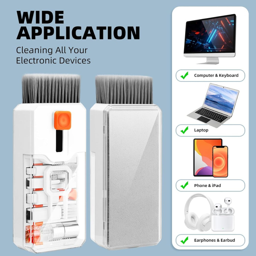 Keyboard Cleaner Laptop Cleaning kit, All-in-One Computer Laptop Cleaner, Multi-Function Keyboard Cleaning kit Electronic Accessories for PC Macbook Airpod Phones Camera Monitor with Patent