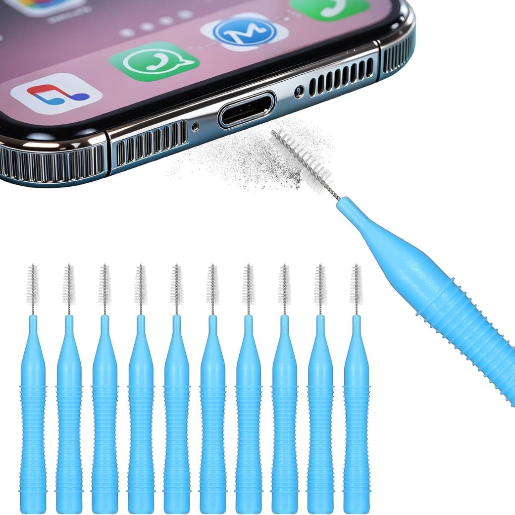 10Pcs Cell Phone Cleaning Kit, Multifunctional Mini Brushes Cleaner for 15 16 Pro Max Speaker and Receiver, Anti-Clogging Mini Cleaning Dust Remover Tools for Headphones Tablet Computer Camera