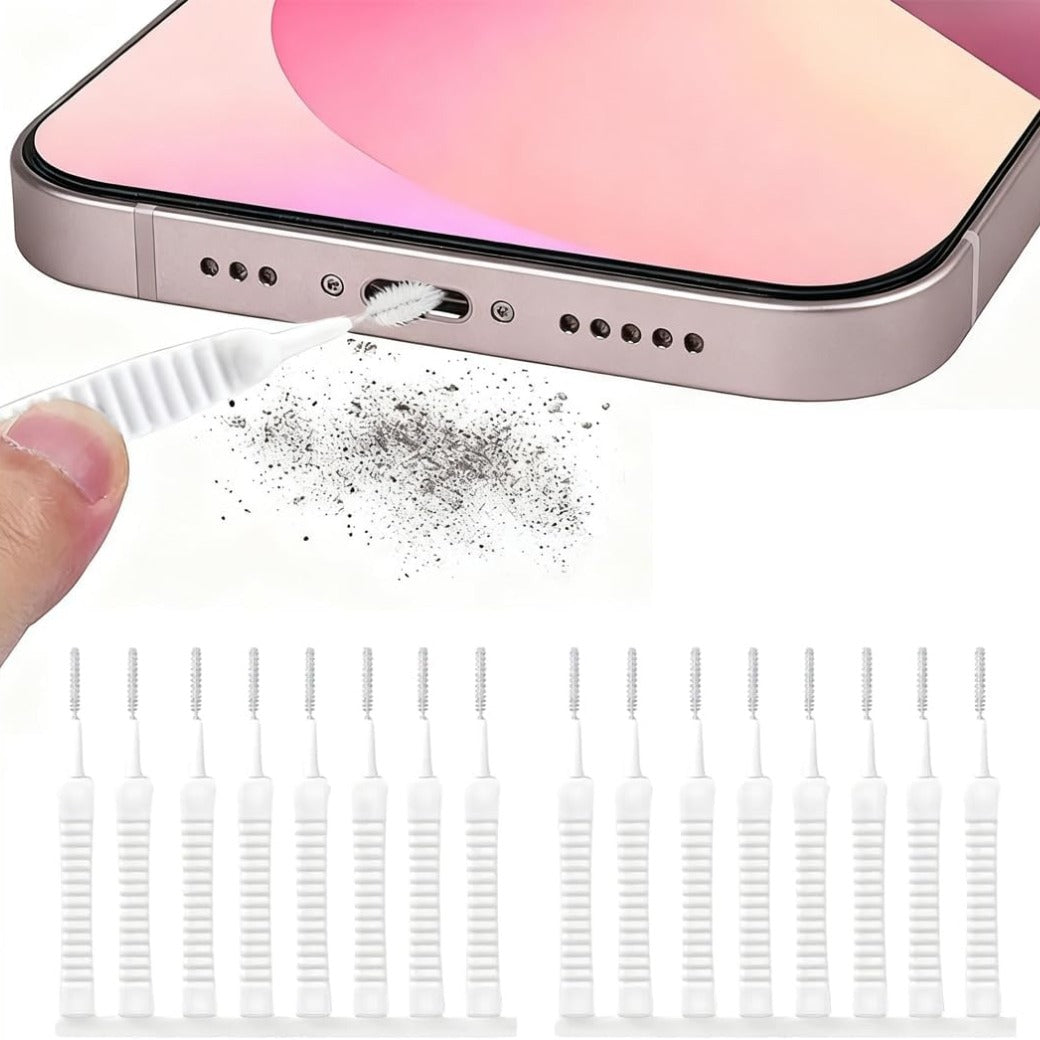 20 Pcs Phone Port Cleaning Brush Kit, Phone Speaker Cleaning Kit, Anti-Slip Charging Port Cleaning Kits, USB Port Cleaning Brush Set, Cleaning Brush for Headphones Phone Speake