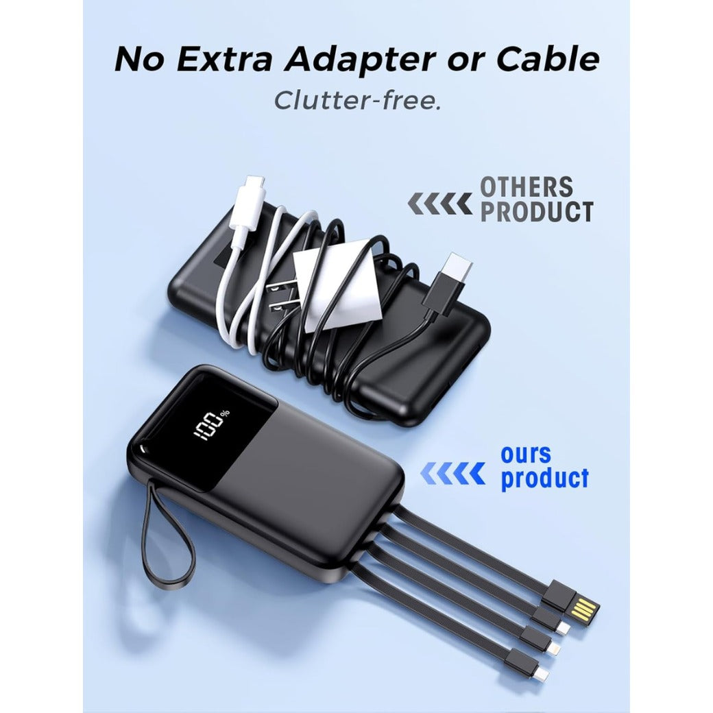 Power Bank Fast Charging 10000mAh,22.5W Portable Charger(USB-C Input & Output), PD 3.0 QC 3.0 External Mobile Phone Batteries,6 Output & 2 Input, Compatible with iPhone 17 16 15 14 13 12