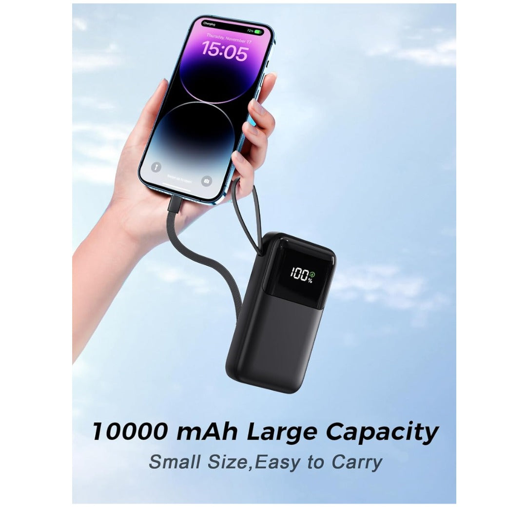 Power Bank Fast Charging 10000mAh,22.5W Portable Charger(USB-C Input & Output), PD 3.0 QC 3.0 External Mobile Phone Batteries,6 Output & 2 Input, Compatible with iPhone 17 16 15 14 13 12