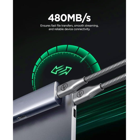 10Ft Anti-Tangle USB-C Charger Cable (2 Pack) Fast Charging (60W) Long 10 Foot Alloy-Braided Metal Type C Cord, Designed for Samsung and iPhone Devices (Gunmetal)
