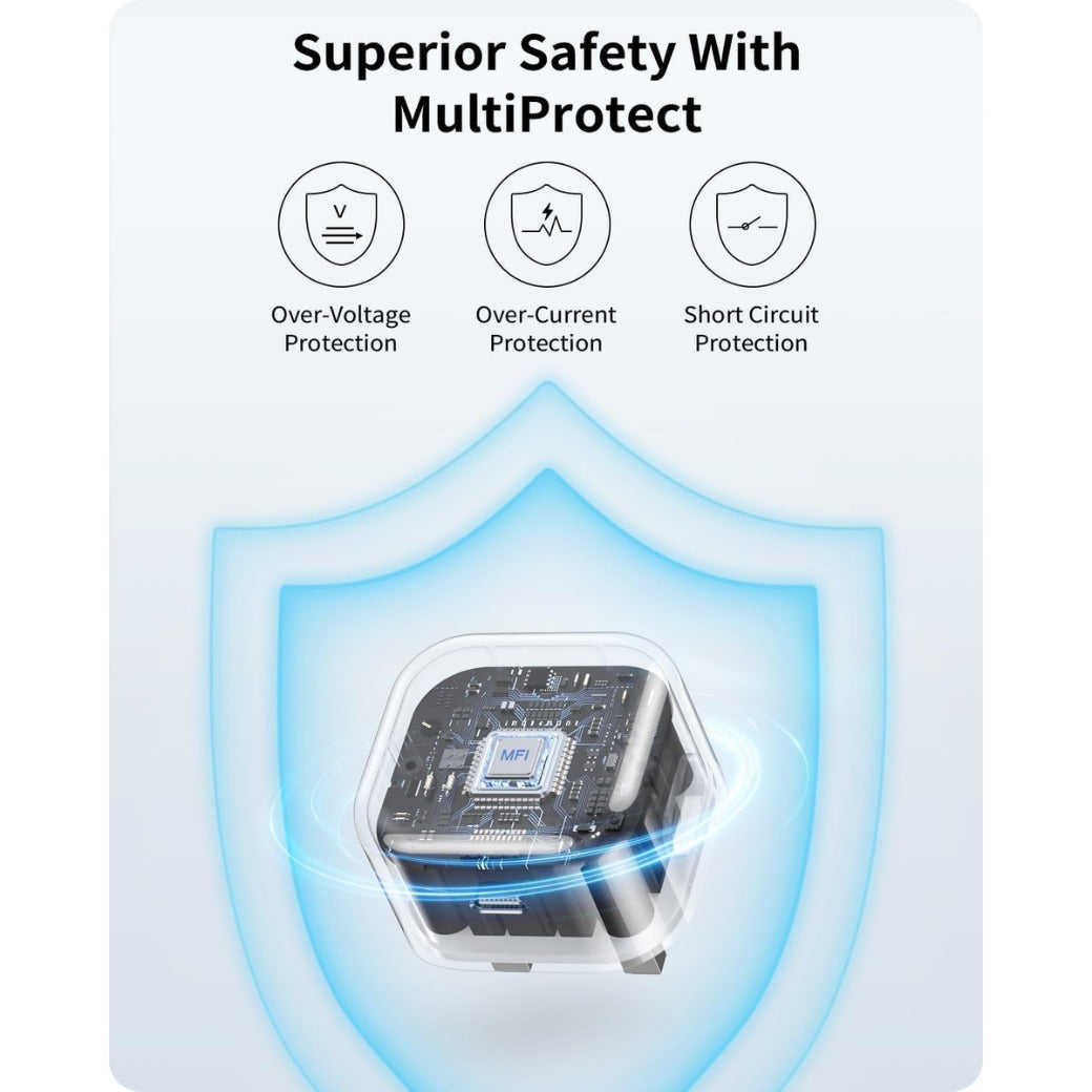 iPhone Fast Charger [MFi Certified] 20W USB C Fast Charging Plug and 2M Cable Power Delivery 3.0 UK Power Adapter USB-C Mains Charge Compatible with iPhone 14/13/12/11 Pro Max/X/XS Max/XR/8/7, iPad1