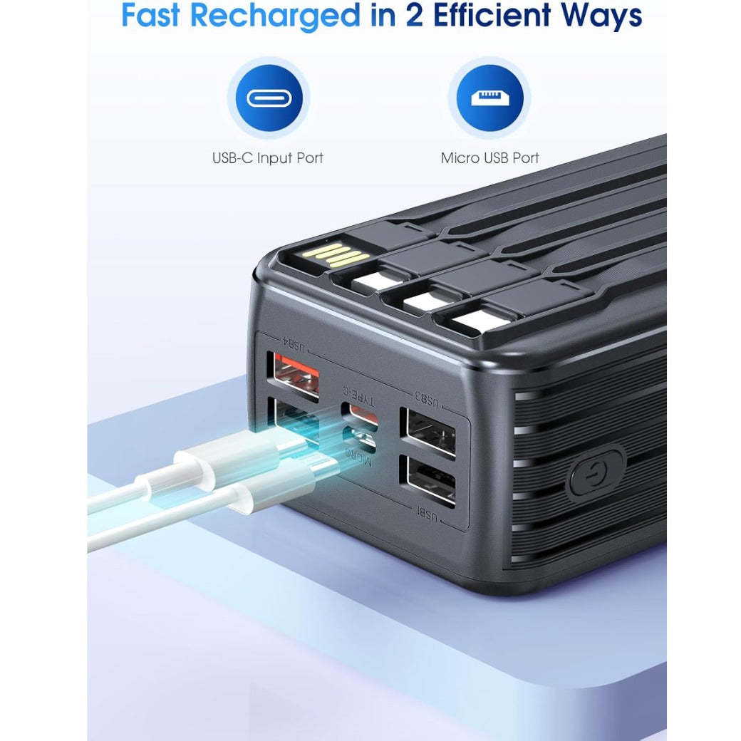 56800mAh& 65w Power Bank Portable Charger, External Battery Pack Phone Charger,10 Charging Ports Battery bank With Smart LED Display, for iPhone/iPad/Tablet