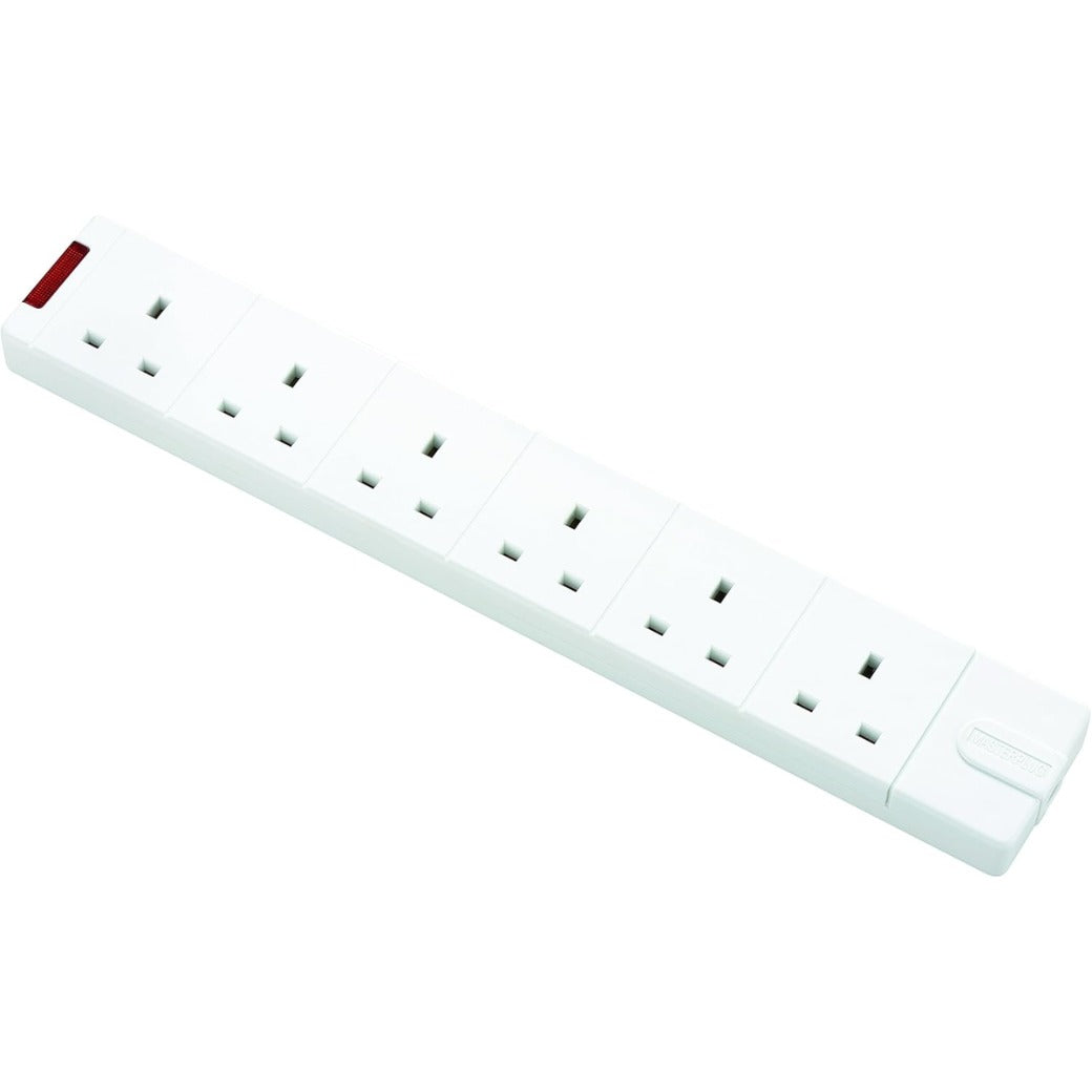 SXG-MP Permaplug Range Six Socket Trailing Socket with Power Indicator, without Plug and Cable, 13 Amp, White